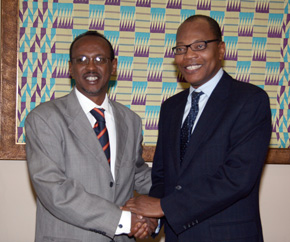 Ambassador Bogoreh and ACP Secretary General Dr Mohamed Ibn Chambas